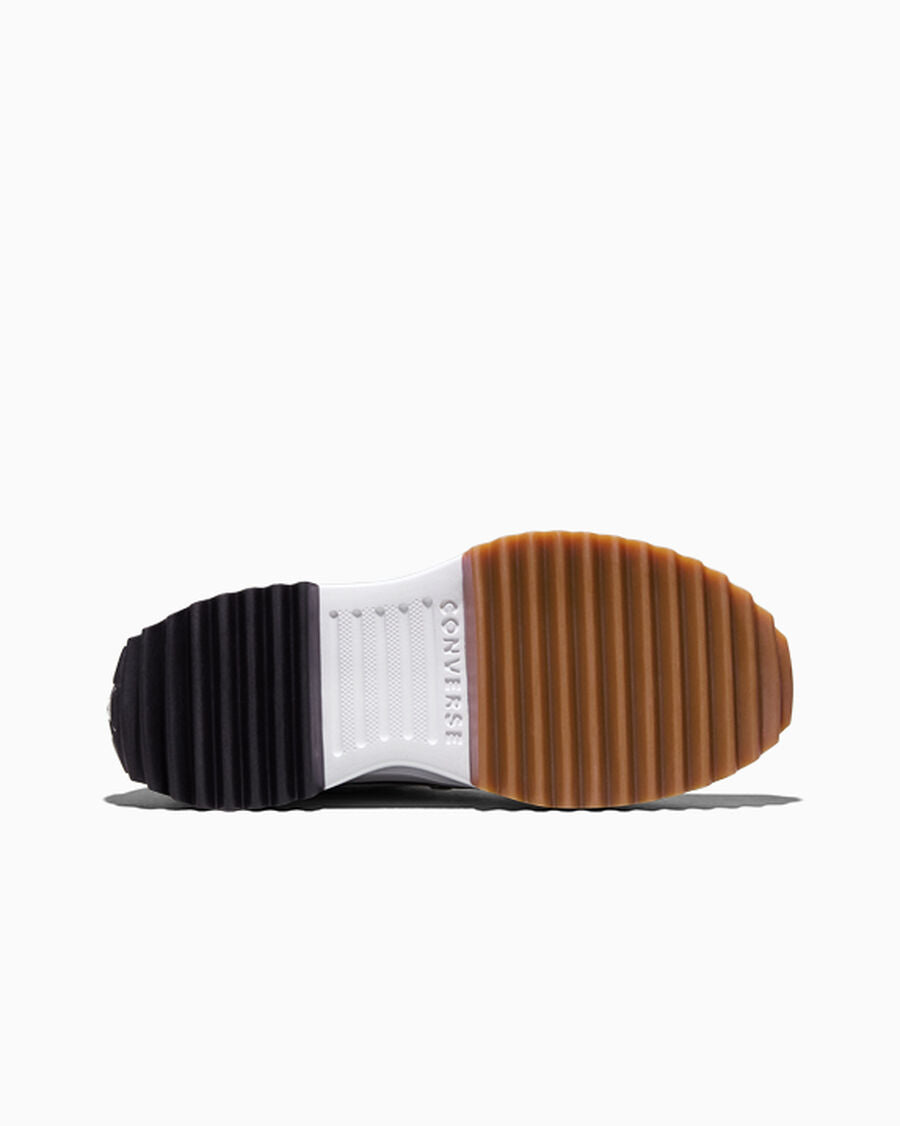 Canvas Platform High-Top Sneaker - White/Black/Gum