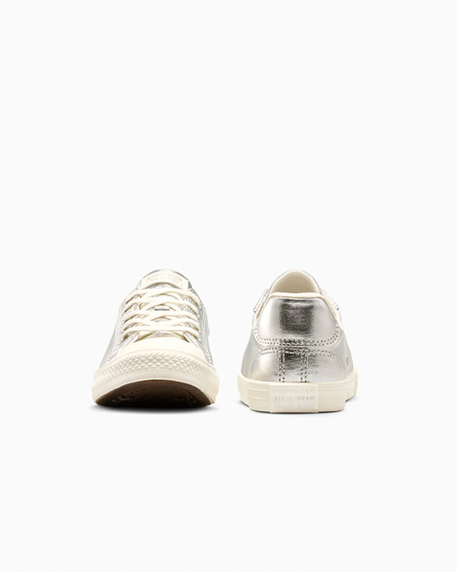 Women's Metallic Canvas Low Top Sneaker