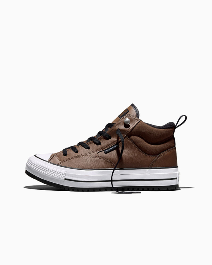 Water-Repellent Mid-Top Boot - Heavy Duty Brown/Black/White