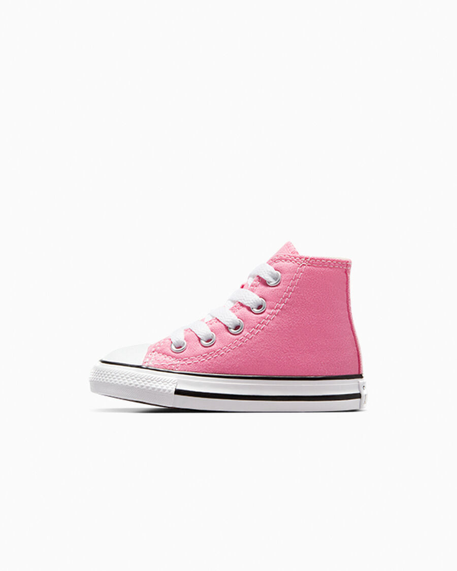 Toddler Canvas High-Top Sneaker - Multiple Colors - Pink