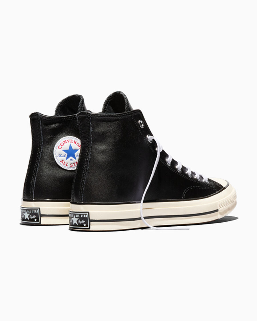Leather High-Top Sneaker - Black - Black/White/Egret