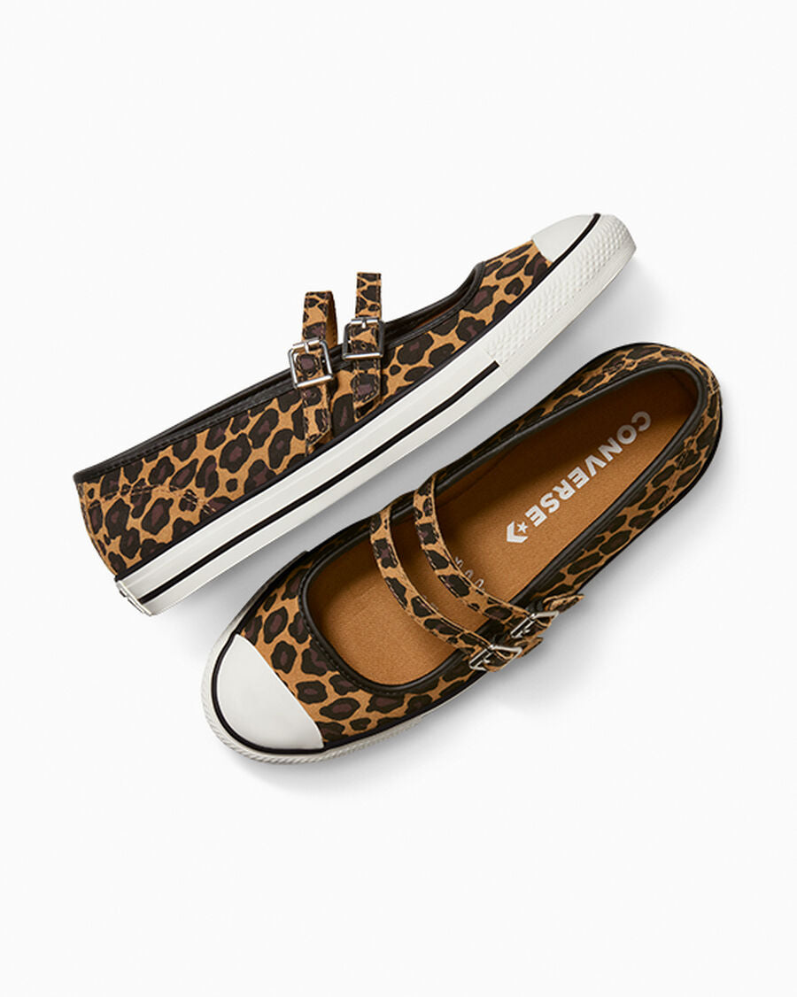 Leopard Suede Mary Jane Low Top Shoe
