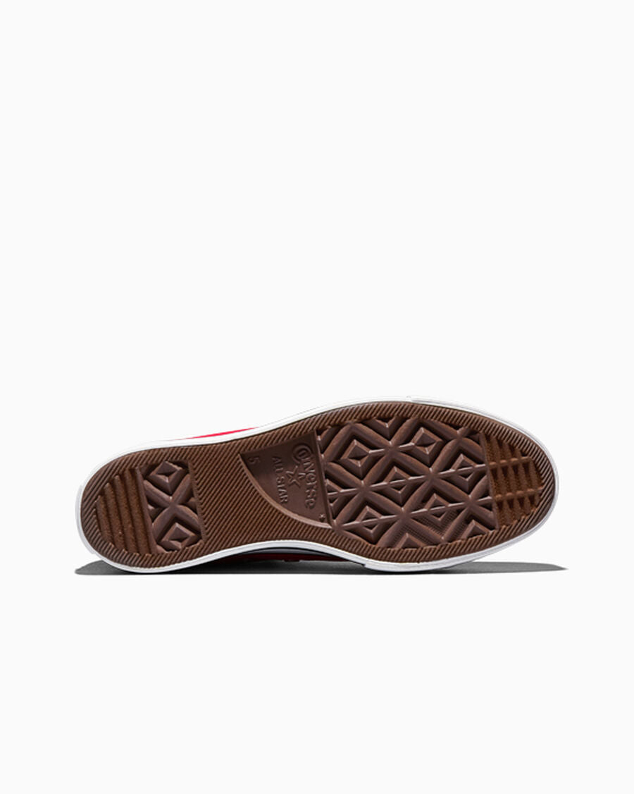 Canvas Platform High-Top Sneaker - Red/White/Black