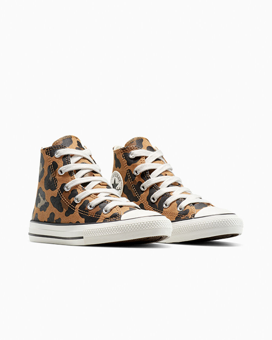 Canvas High-Top Sneaker - Leopard Print