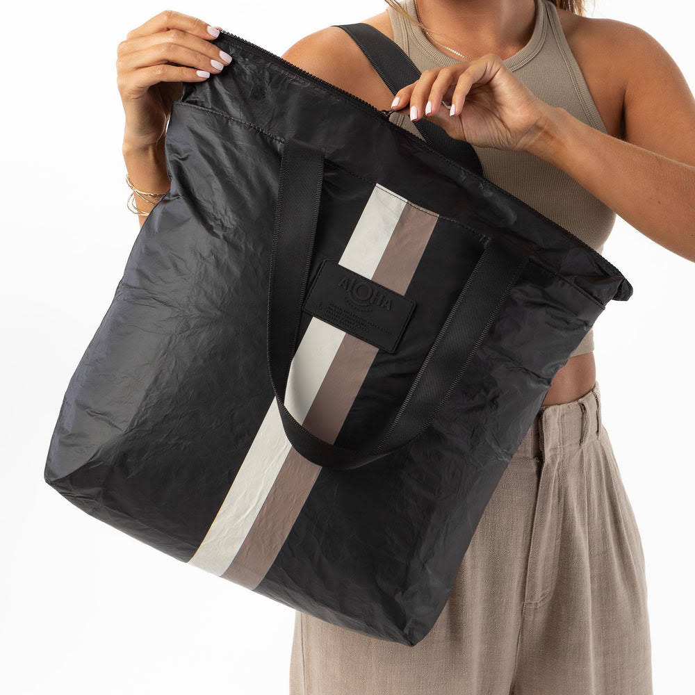 Expandable Splash-Resistant Tote - Striped