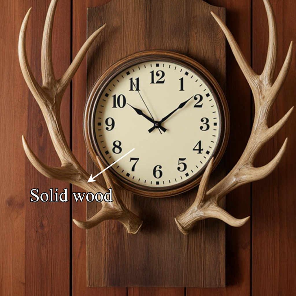 Rustic Tree Slice Wooden Wall Clock Kitchen or Entryway - view 3