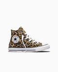 Kids Leopard Canvas High Top Sneaker