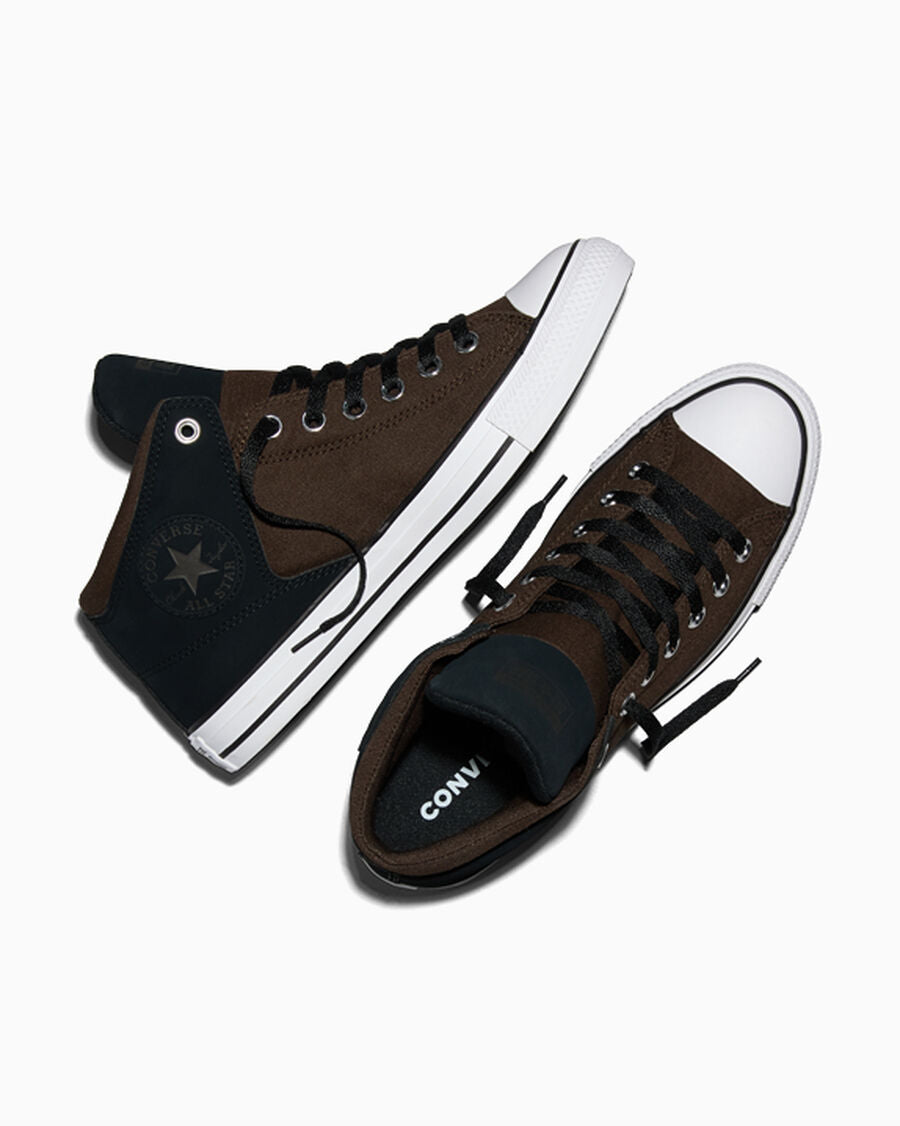 Colorblock Canvas Mid-Top Sneaker - Black/Fresh Brew/White
