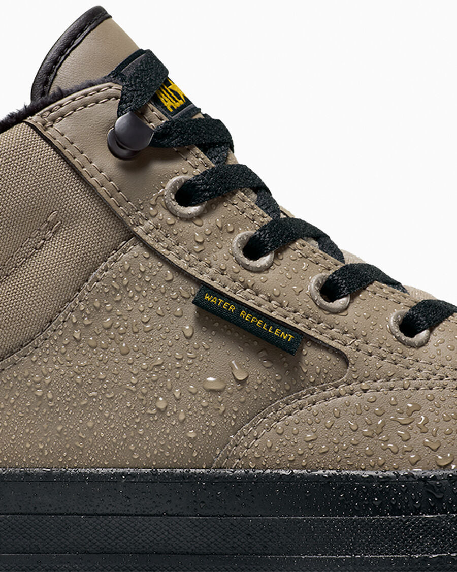 Water-Repellent Fleece-Lined Mid Boot - Classic Taupe/Black