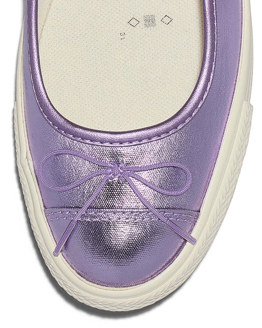 Metallic Canvas Ballet Flat - Women's - Lilac Metallic/Egret