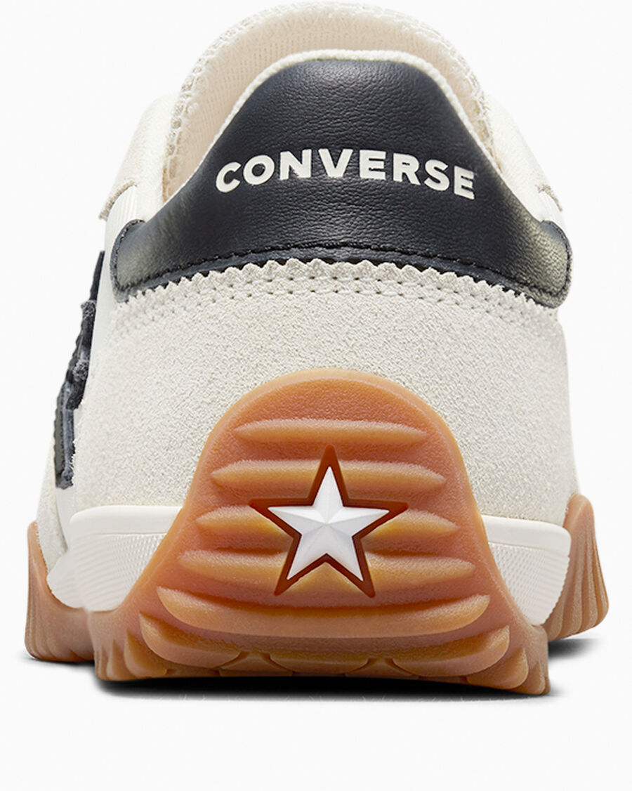 Unisex Nylon And Suede Low-Top Trainer - Egret/Black/Honey