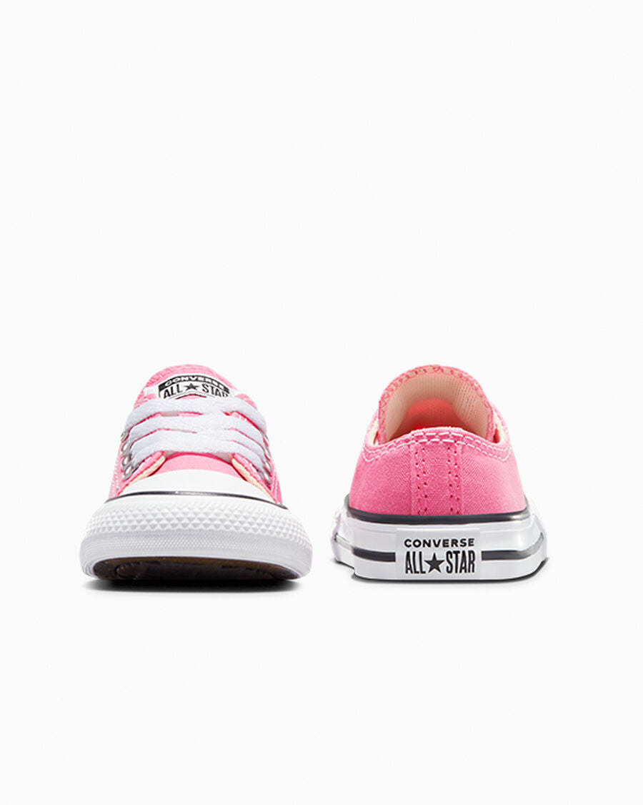 Canvas Low Top Sneaker - Black - Pink