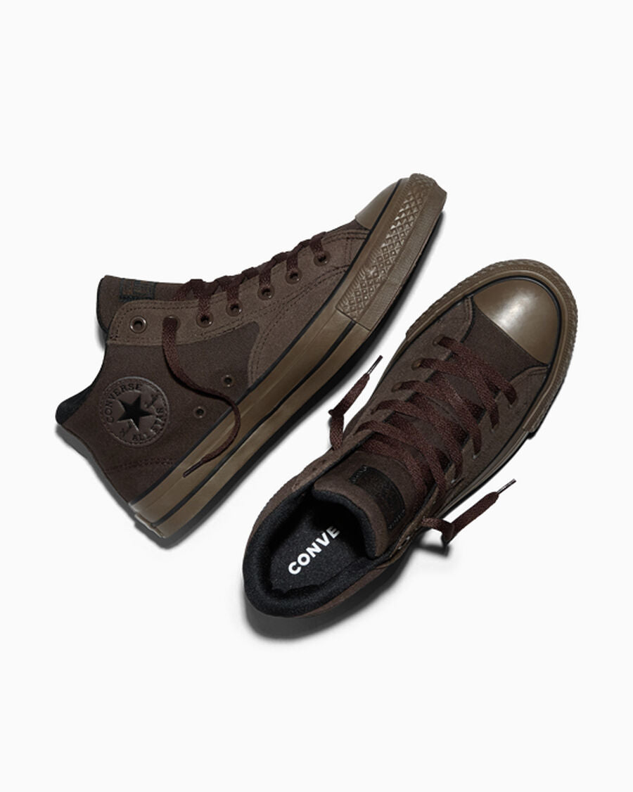 Canvas And Suede Mid Top Sneaker - Fresh Brew/Black/Brown