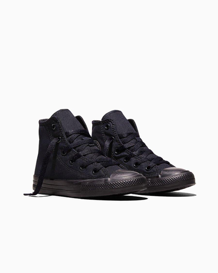 Kids Canvas High-Top Sneaker - Multiple Colors - Black Monochrome