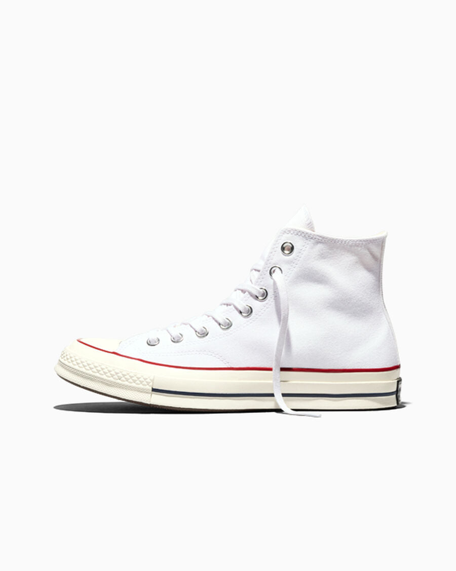 Heavyweight Canvas High Top Sneaker - Black - White/Garnet/Egret