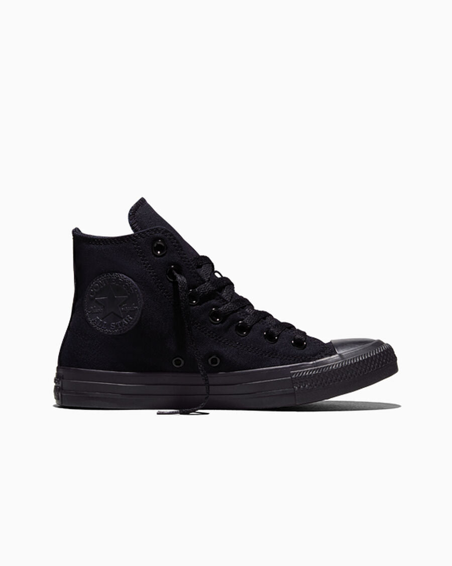 Canvas High-Top Sneaker - Multiple Colors - Black Monochrome