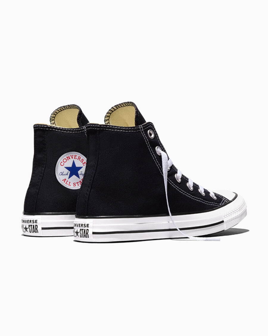 Canvas High-Top Sneaker - Multiple Colors - Black