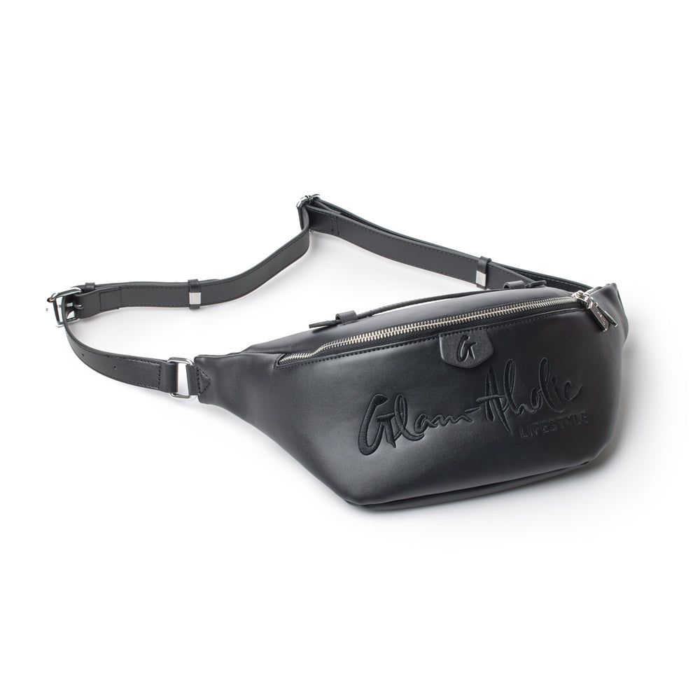 Vegan Leather Belt Bag - Black