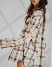 Load image into Gallery viewer, LONG SLEEVE BUTTON DOWN PLAID SHIRT IN BONE
