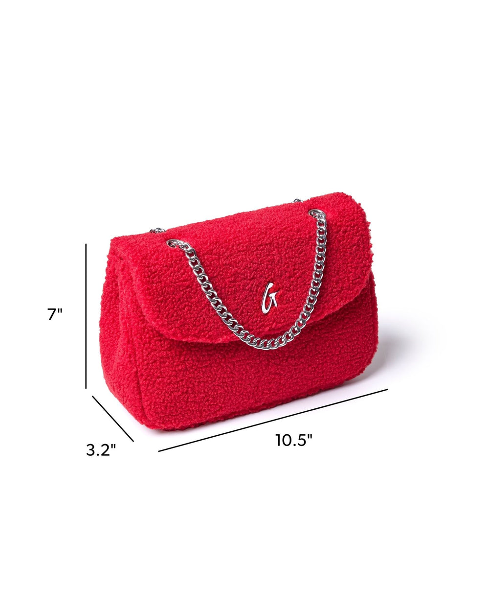 Medium Sherpa Flap Bag - Red