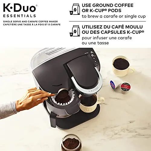 Keurig K-Duo Essentials Coffee Maker, Single Serve And 12-Cup Carafe, Black - 5000204976