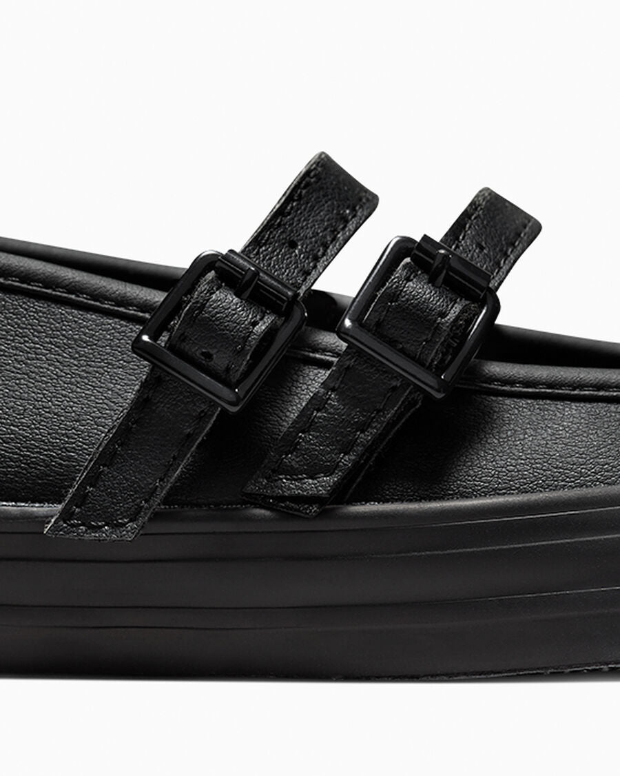 Faux Leather Mary Jane Low Top Shoe