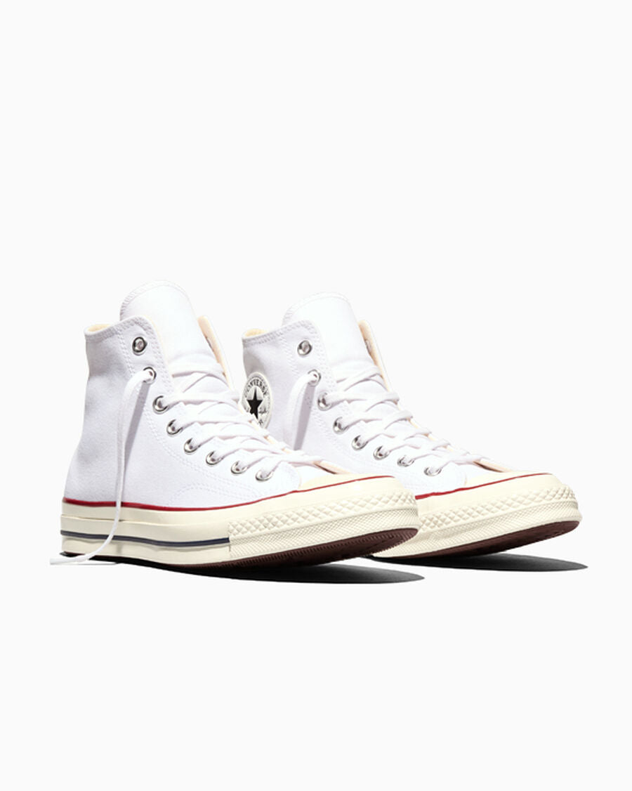 Heavyweight Canvas High Top Sneaker - Black - White/Garnet/Egret