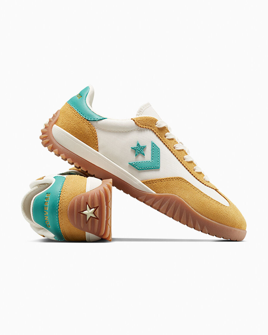 Unisex Nylon And Suede Low-Top Trainer - Sunny Angle Yellow/Egret/Archive Sea Green