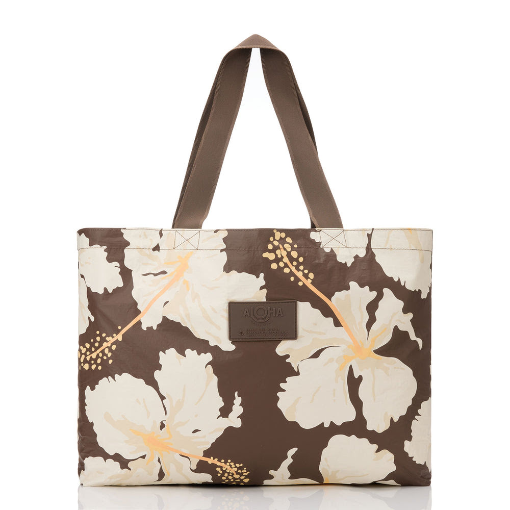 Reversible Open Top Tote - Hibiscus