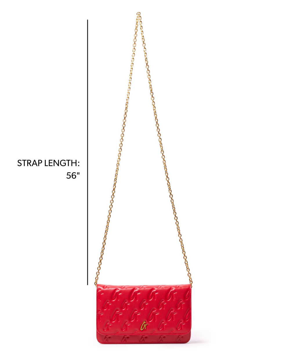 Leather Wallet Crossbody - Red