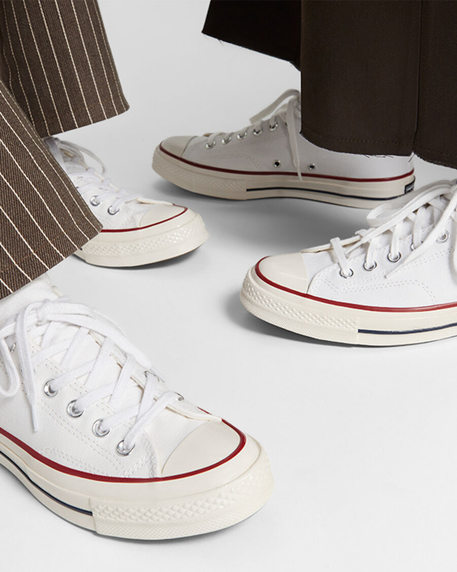 Heavyweight Canvas Low Top Sneaker - Black - Parchment Brown/Garnet/Egret