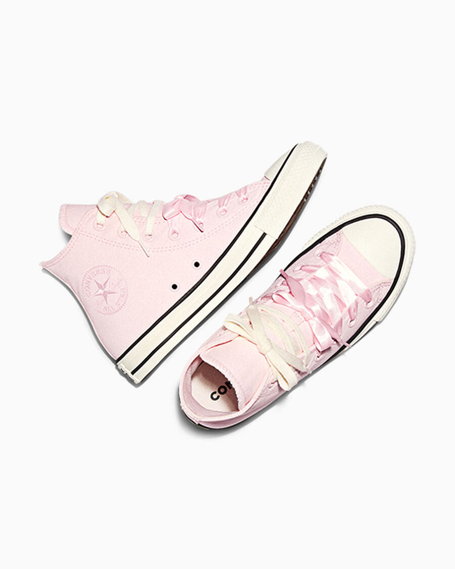 Women's Peached Canvas High Top Sneaker - Decade Pink/Egret/Black