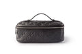 Medium Vegan Leather Toiletry Bag - Black