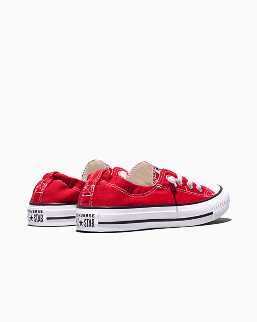 Canvas Slip-On Low Top Sneaker - Black - Varsity Red