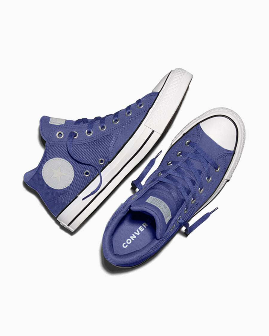 Canvas Mid Top Sneaker - Indigo Storm/Light Grey/White