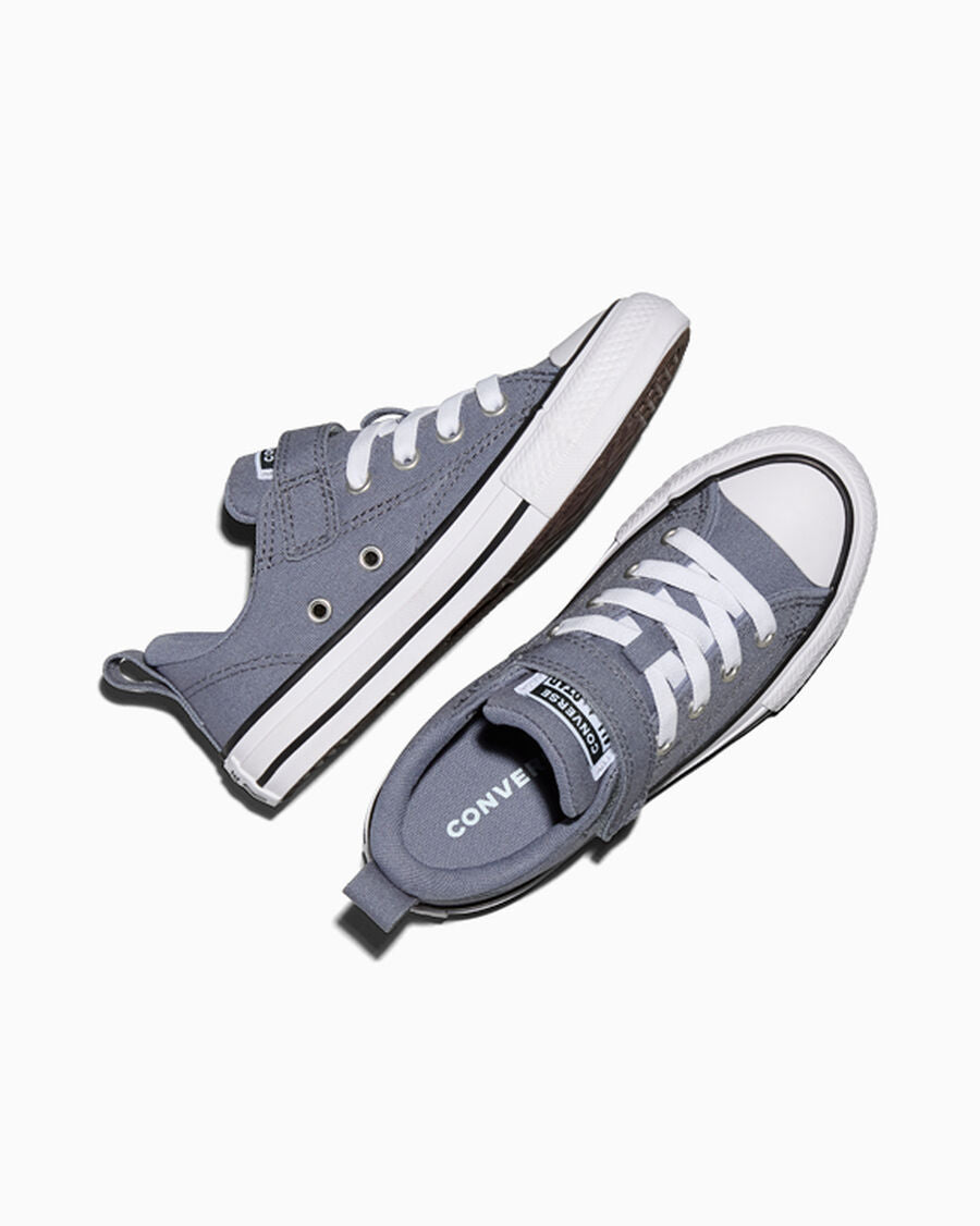 Kids' Canvas Strap Low Top Sneaker - Thunder Whale/White/Black