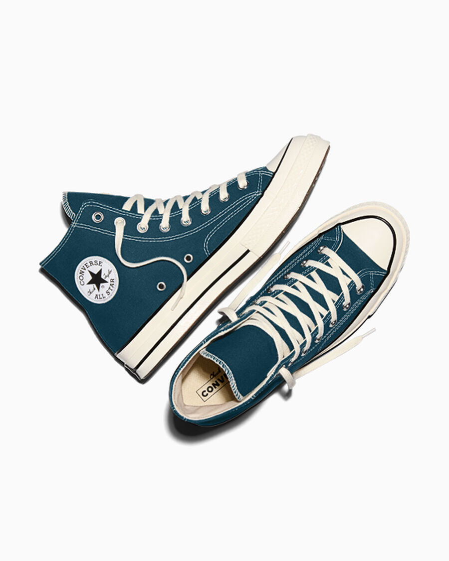 Heavyweight Canvas High Top Sneaker - Black - Murky Waters Blue/Egret/Black