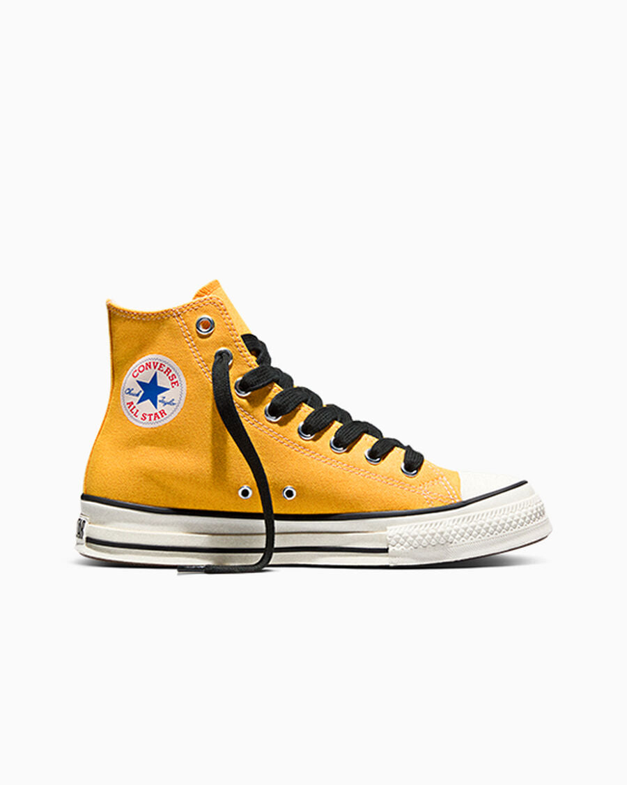 Canvas High-Top Sneaker - Gold Palm - Gold Palm/Vintage White/Black