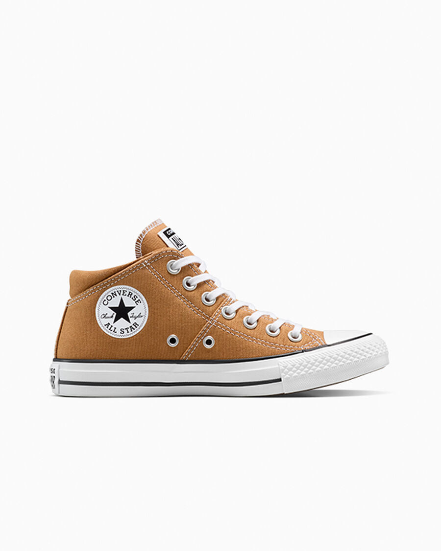 Women's Canvas Mid Top Sneaker - Incensed Brown/White/Black