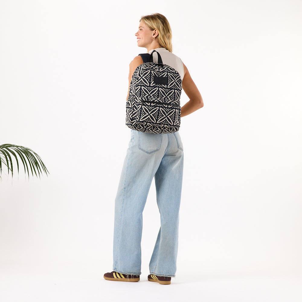 Ripstop Nylon Laptop Backpack - Abstract Print
