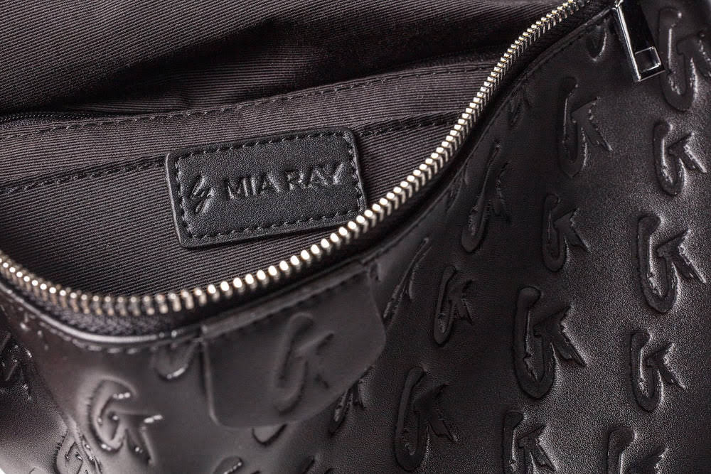 Vegan Leather Belt Bag - Black