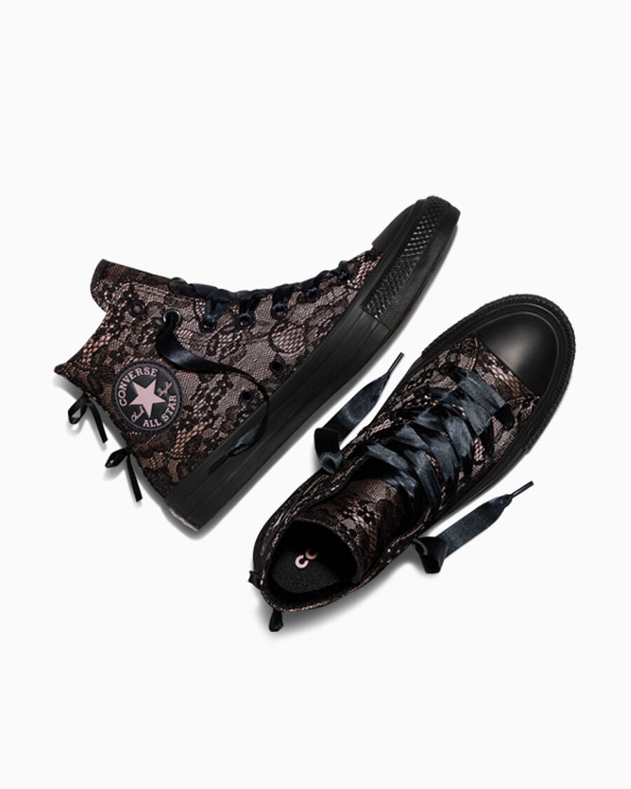 Lace Overlay High Top Sneaker