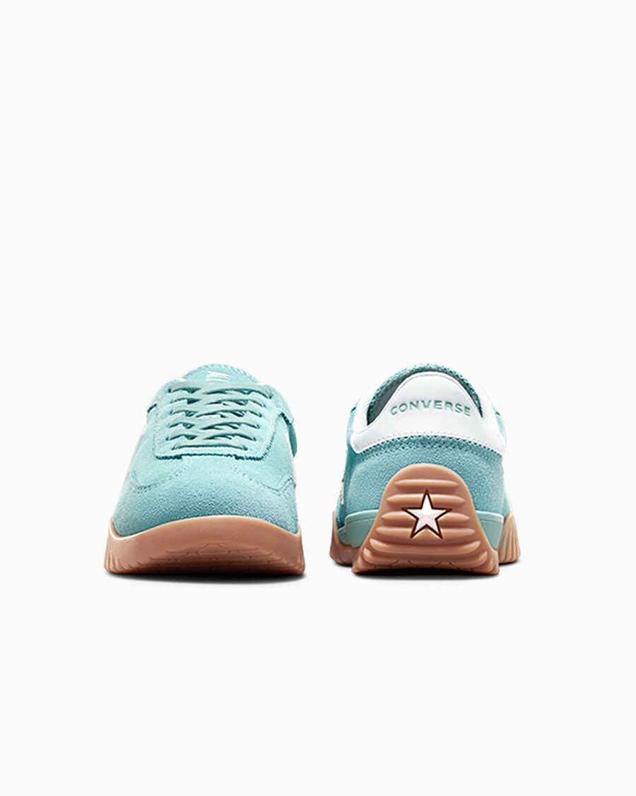 Nylon And Suede Low Top Sneaker - Vernal Pool/Egret/Light Brown
