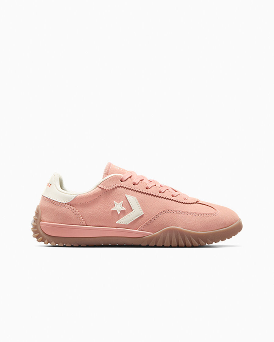 Nylon And Suede Low Top Sneaker - Flamingo Fade/Egret