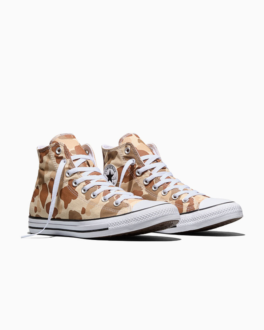 Camo Canvas High Top Sneaker - Miso Glaze/Warm Quarry