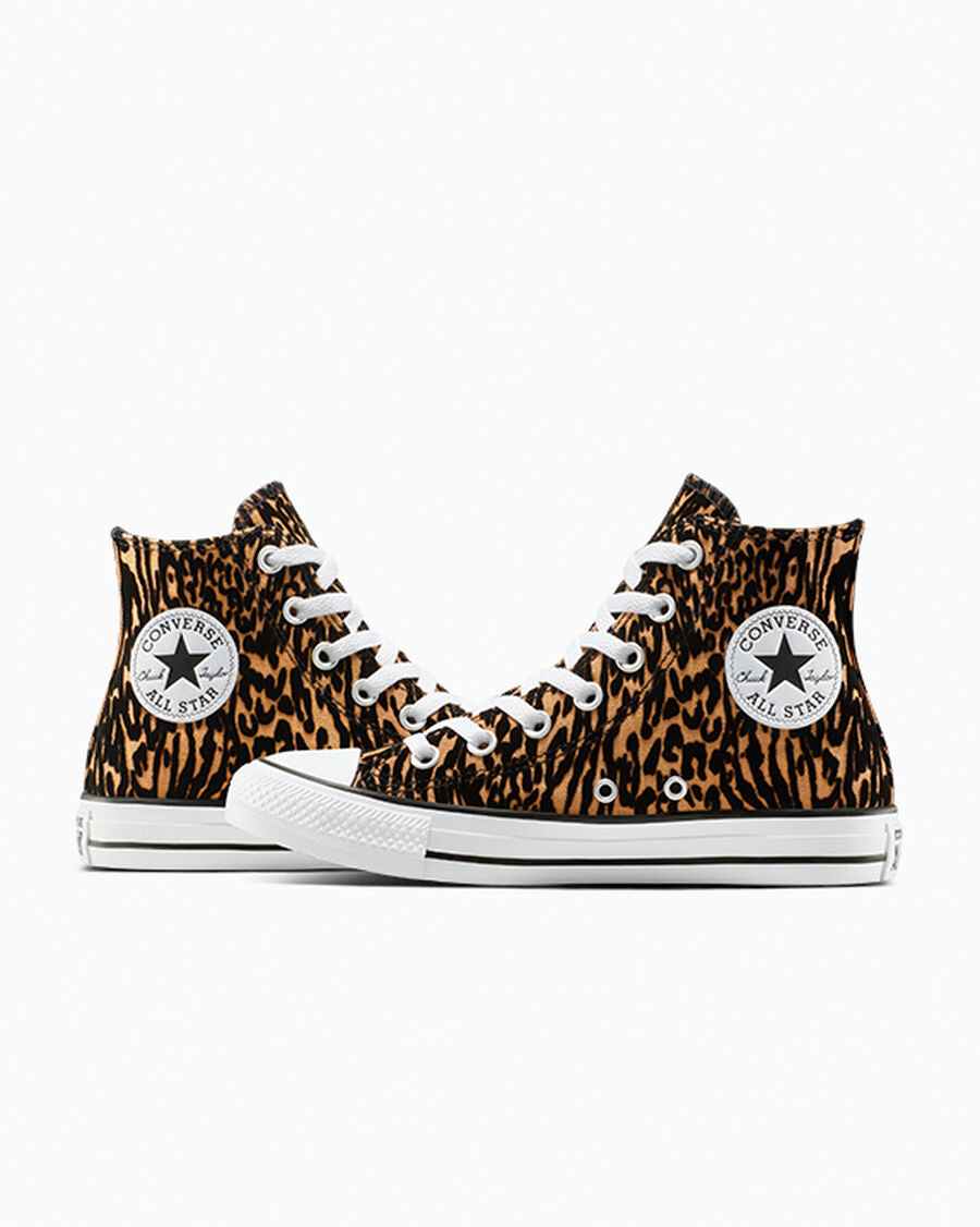 Mixed Animal Print High Top Sneaker