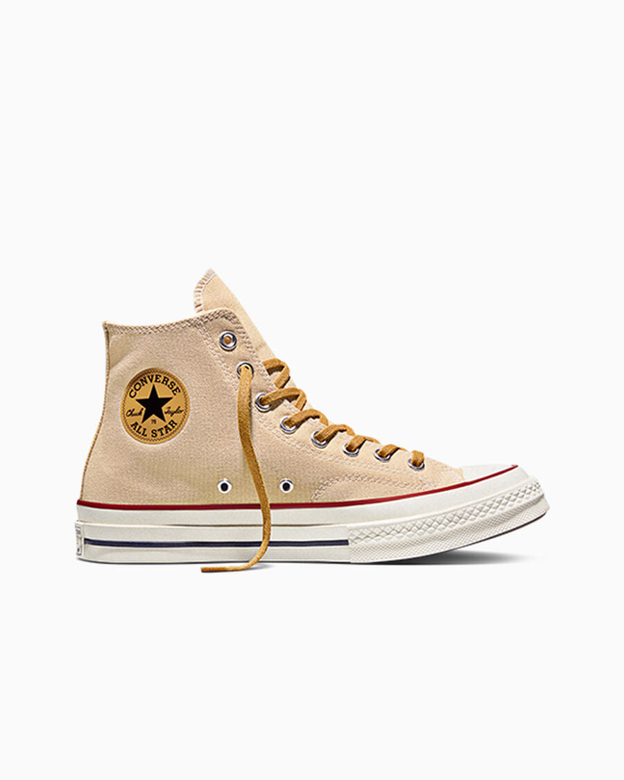 Unisex Colorblock Canvas High-Top Sneaker - Hay Day/Honey Stick/Egret