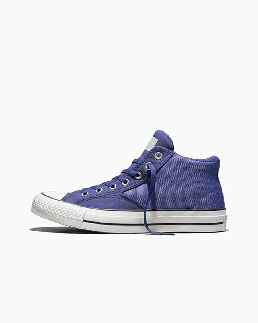 Canvas Mid Top Sneaker - Indigo Storm/Light Grey/White