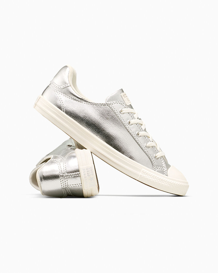 Women's Metallic Canvas Low Top Sneaker