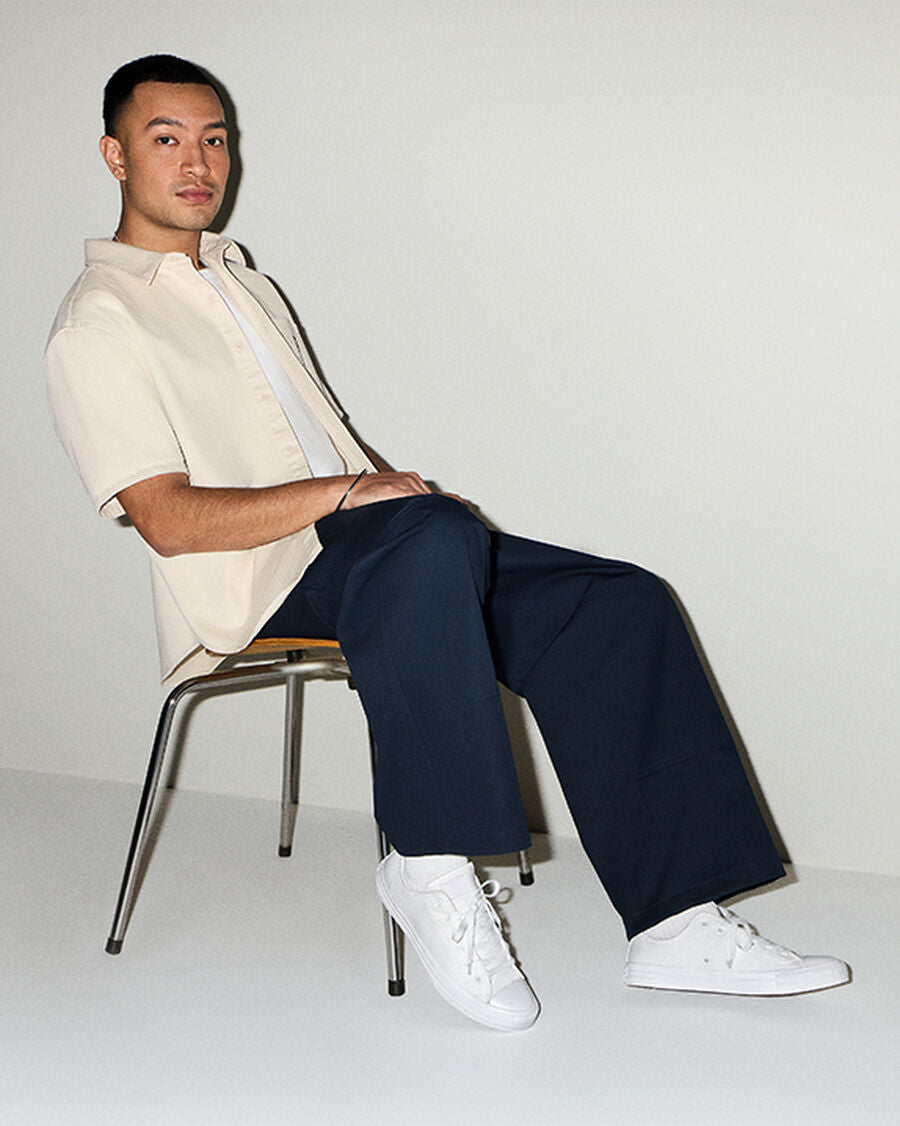 Canvas Low-Top Sneaker - Multiple Colors - White Monochrome